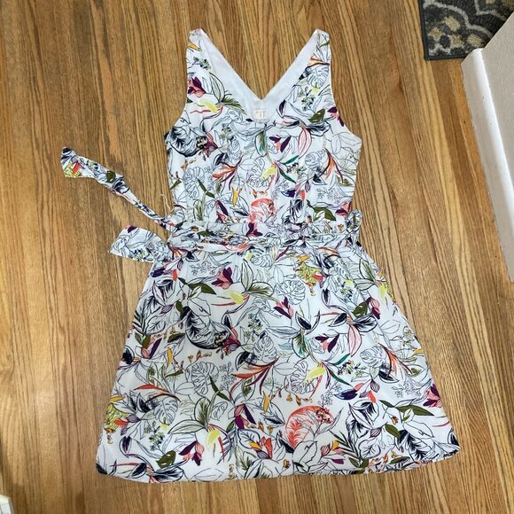 a new day Dresses & Skirts - a new day Dress with V Neck White Dress Florals MUST BE BUNDLED, MARKED DOWN